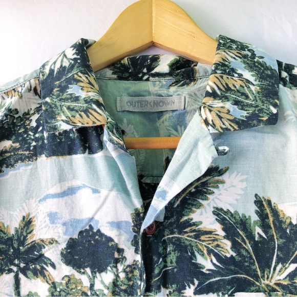 OUTERKNOWN | MEDIUM TROPICAL MARINE BLUE WINDY BBQ SHIRT - Picture 4 of 6